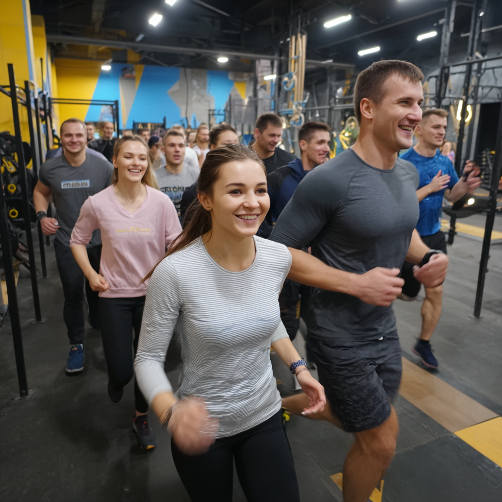 Групове тренування у фітнес залі